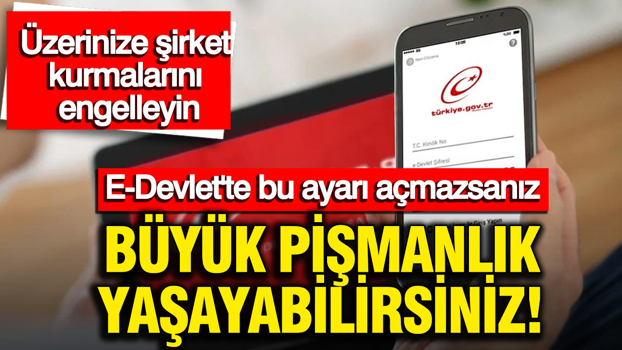 E-Devlet’te Bu Ayarı Yapmazsanız Pişman Olabilirsiniz: İzinsiz Şirket Kurulumunu Engelleyin